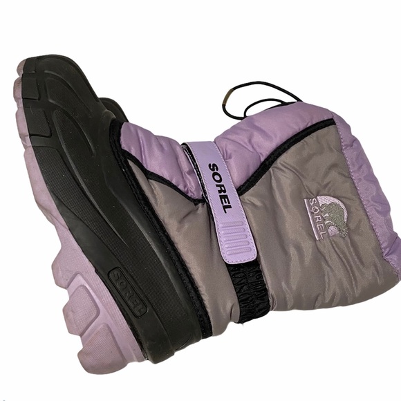 Sorel Snow Boots Kid Purple and Gray Size 4 - Picture 5 of 6